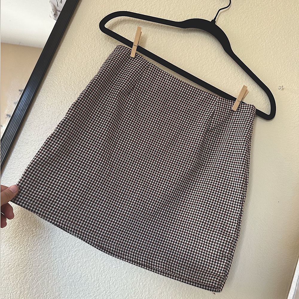 Plaid Checker Mini Skirt